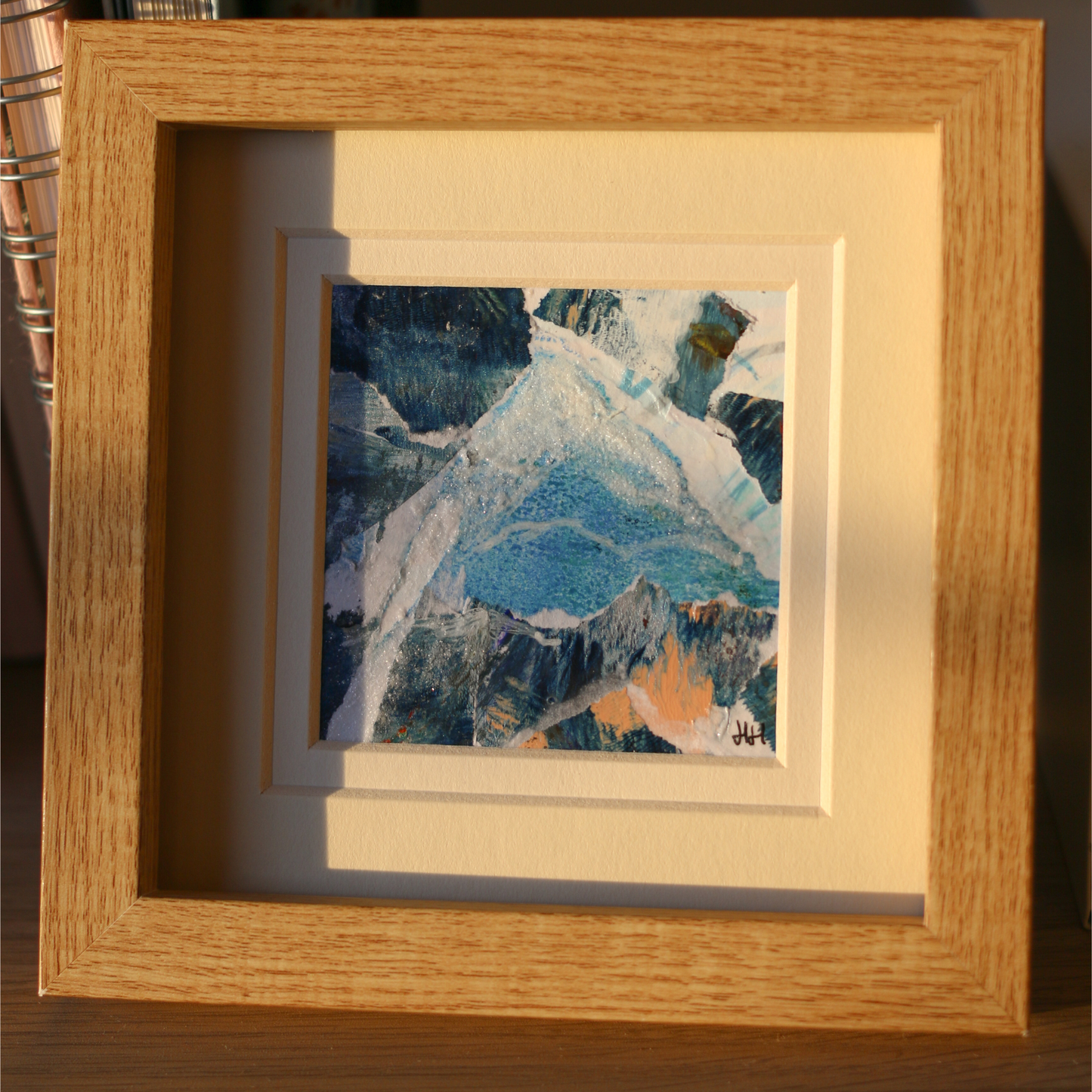 Framed Original Artwork - Snowy Mountain