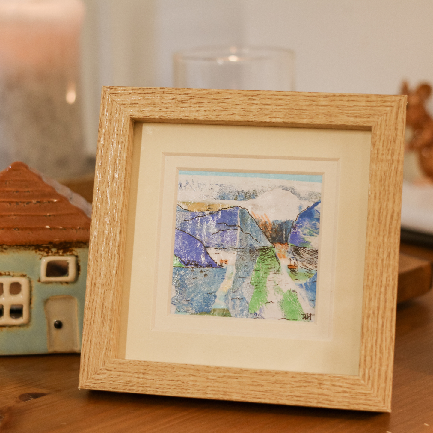 Framed Original Artwork - Lake District Sunset