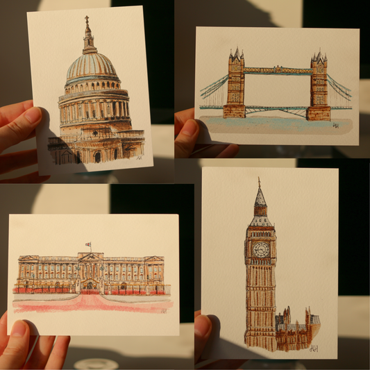 London Postcard Pack (A6, 4 Designs)