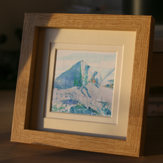 Framed Original Artwork - Blue mountain